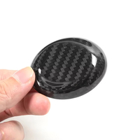 Accessoires Chevrolet Camaro 6ème génération 2017-2019, garniture décorative en fibre de carbone brillante pour la tête du levier de vitesses, autocollant de protection