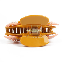 CANYUAN Street Style Orange Point perceuse collante papillon acétate griffe pince mignon rose papillon presse Clip