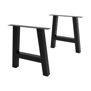 Patas De Horquilla De Acero Para Muebles | Estilo Mid-century | Altura 14 Pulgadas (35,5 Cm) | Negro | Paquete De 4 | Grosor 10 Mm