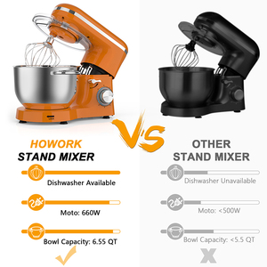 Eletrodomsticos de cozinha 1500W 5.5L 6.2L Máy trộn thực phẩm đứng mikseri lên men đứng máy trộn - Product Image 3