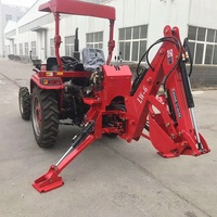 Mini tracteur à attelage 3 points avec prise de force chargeuse sur pneus avec pelle rétrocaveuse à vendre machine
