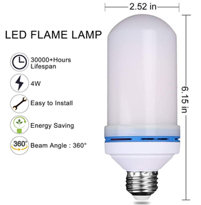 96led <span class=keywords><strong>LED</strong></span> bóng đèn ngọn lửa hình bốn chế độ trang trí g cảm biến đèn <span class=keywords><strong>LED</strong></span> cho nhà - Product Image 2