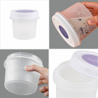 Emballage tendance pour yaourt, pot en plastique PP5, gobelet à pudding, boîte à glace, boîte d'emballage pour dessert, logo personnalisé, vente en gros directe d'usine