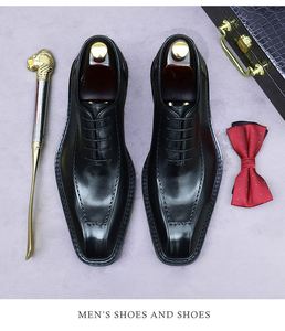 2025 Luxury Custom High Quality British Fashion Trend Men Dress Shoes Office Career <b>Pointed</b> Toe Breathable Lace-Up Closure - Product Image 3