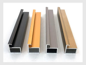 Profilés de cadre en alliage d'aluminium de haute qualité Factory - Direct Tailles personnalisées <span class=keywords><strong>pour</strong></span> les armoires en verre dans les salons - Product Image 5