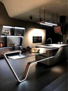 ตู้เก็บของสแตนเลสชุดครัว304ภูเขาไฟแขวนผนังตู้ครัวพร้อมเกาะตามสั่ง - Product Image 3