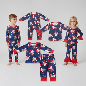 Baby <b>Girls</b> Christmas Pajamas Clothes <b>Outfits</b> <b>Cow</b> Prints Kids Pajamas Clothing Set - Product Image 1