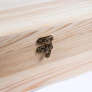 Almagic Unfertige Rechteckige Holzbox mit Scharnierdeckel 1 Stück 27 cm x 19 cm x 11 cm Glatte Unbehandelte Aufbewahrungsbox für Basteln, Schmuck und DIY - Product Image 6