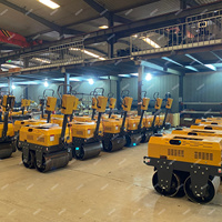 Compacteur routier diesel portatif à double tambour 330KG 550KG 850KG