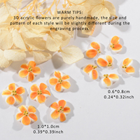 Nouvelles décorations pour ongles en fleurs colorées en gros, fleurs en résine 3D, plusieurs choix de décorations pour ongles