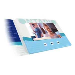 Werbung Player Einladung Broschüre video Ordner Digital 7 inch Lcd Screen Grafik Video Postkarte