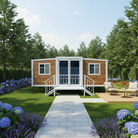 Maison conteneur modulaire extensible moderne de 20 pieds et 40 pieds à 2 étages avec panneaux SW, avec salle de bain, pour projets de chantier, complexes hôteliers, logement du personnel