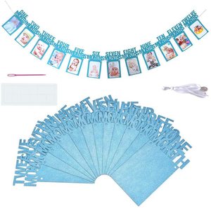 Primo <span class=keywords><strong>1</strong></span> ° <span class=keywords><strong>compleanno</strong></span> festa decorazioni bambino 12 mesi Glitter foto Banner <span class=keywords><strong>1</strong></span> <span class=keywords><strong>anno</strong></span> mensile oro argento foto Banner per ragazzo ragazza - Product Image 2