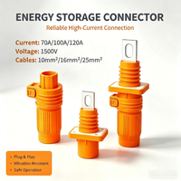 Connecteur de batterie de stockage d'énergie, prise et fiche 70A-120A 1500V, connecteur rapide monophasé pour borne de batterie au lithium