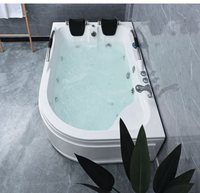 Baignoire de massage autoportante moderne en acrylique écologique pour intérieur (bain à remous à air) avec commande informatique, garantie 5 ans