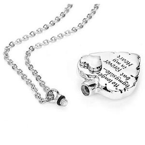 Ya no está a mi lado ... Collar de cremación de piedra de nacimiento de 12 piezas Colgante de urna de cenizas (plata) - Product Image 3