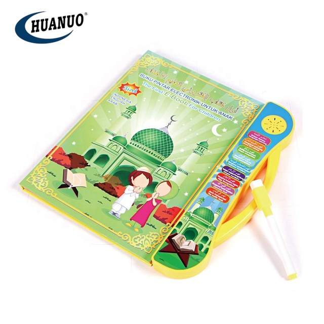 Children Early Education Toys Interactive Arabic English Indonesian Learning Sound Book Kids