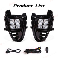 Lampu Kabut LED Mobil, Lampu Jalan Siang DRL, Kit Perakitan Lampu Mengemudi untuk KIA Sorento 2019 2020 Tipe U S