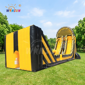 WINSUN Juegos Deportivos Inflables para Niños, Teleférico Aéreo, Circuito de Obstáculos Inflable de PVC - Product Image 1
