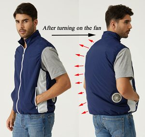 แจ็กเก็ตเสื้อกั๊กระบายความร้อนแอร์ระบายความร้อนด้วยช่องเสียบ USB ป้องกันแสงแดดสำหรับกลางแจ้งฤดูร้อน - Product Image 6