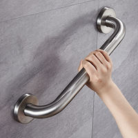 Barre d'appui You Liang 38 cm en acier inoxydable brossé, diamètre 32 mm, pour salle de bain, toilettes, personnes âgées, personnes handicapées