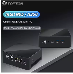 2026 Metal Office NUC NAS <b>Mini</b> <b>PC</b> I3 N350 N95 Firewall Box 2x2.5G LAN 2xNVMe DDR5 HDMI+DP+Type-C 3x4K HTPC Home Server - Product Image 3