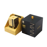 Boîte à bougies parfumées avec couvercle d'emballage et base pour coffret cadeau d'affichage en papier rigide vide à insertion sous marque privée avec impression personnalisée écologique