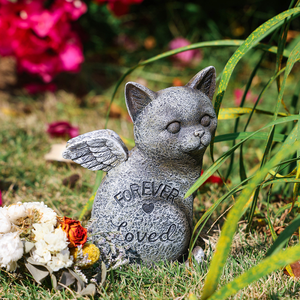 Pierre commémorative personnalisée pour animaux de compagnie, en résine écologique peinte à la main, avec motif d'amour, pour chats et chiens - Product Image 2