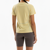 T-shirt de sport en modal contrastant, vente en gros directe d'usine, haute élasticité, respirant, séchage rapide, pour course en extérieur, unisexe