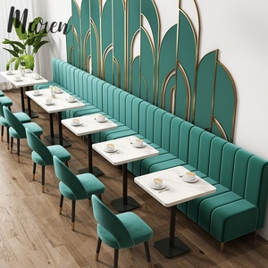 Juego de Mesas y Sillas de Mármol Modernas y Duraderas para Restaurante con Asientos de Sofá para Cafeterías - Product Image 2