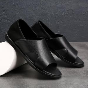 Chaussons en cuir pour hommes, élégants et légers, à semelle épaisse, confortables, avec semelle intérieure en PU imperméable pour l'hiver - Product Image 5