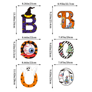 Decoración Espeluznante para Halloween: Sombrero de Bruja con Ojos y Letras BOO, Cortina para Puerta Exterior, Decoración para Jardín y Porche, Cubierta Colgante para Puerta - Product Image 6