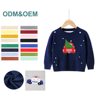 Odm personnalisé enfants pull tricoté Baseball nouveau-né bébé brodé gilet enfants vêtements tricotés