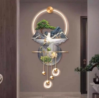 Peinture Murale de Luxe Scène d'Intérieur 3D Lumineuse LED en Métal et Acrylique, Dernier Cri, Très Demandée