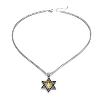 Michael koraiwu — bijoux religieux en acier inoxydable, bijoux religieux, Double ton, en or et argent, pendentif, étoile religieuse de David