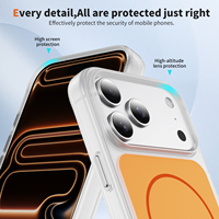 Luxe TPU PC Anti Jaune Antichoc N52 Forte Housse de Téléphone Magnétique pour iPhone 12 13 14 15 16 17 Pro Max Plus Air