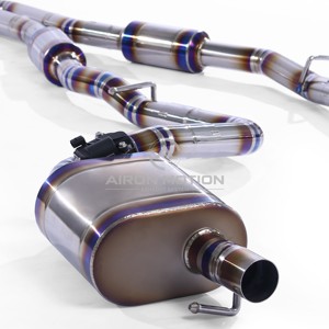 Airon Scarico Catback Valvetronic in Lega di Titanio per Dodge Challenger 2015-2025 3.6L, Montaggio Diretto, Tono <span class=keywords><strong>Profondo</strong></span>, Colore Oro/<span class=keywords><strong>Blu</strong></span> - Product Image 4