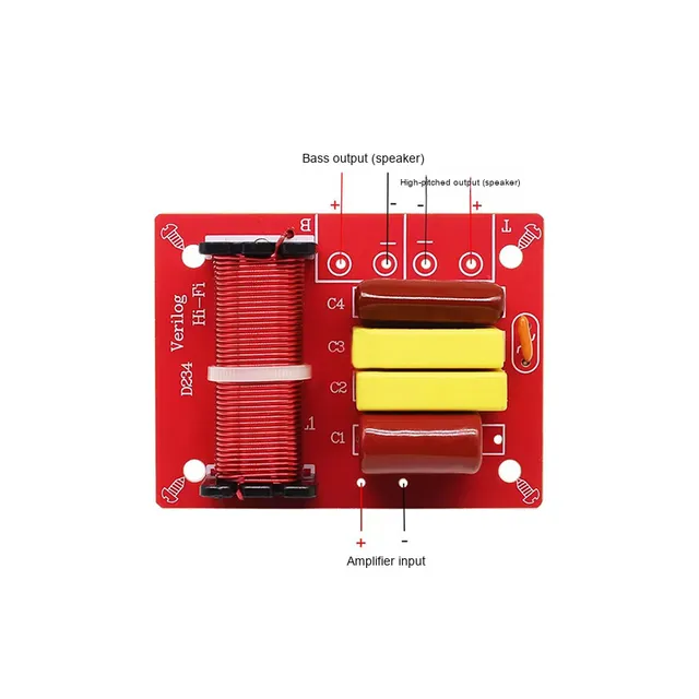 HiFi-Grade Two-Way Crossover Board for Home Audio Video High-Fidelity Speaker DIY Audio Modification High Electronic Component