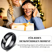 Bagues en céramique incrustées de diamants, variées et très demandées, simples et haut de gamme, pour hommes et femmes, bagues de couple tendance, vente en gros