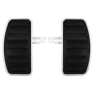 Repose-pieds arrière pour passager, plateforme large réglable, noir chromé, paire pour Harley Sportster XL Dyna Softail Touring - Product Image 3