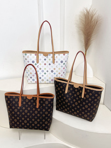 Bán Buôn New Thiết Kế Sang Trọng Của Phụ Nữ <span class=keywords><strong>Tote</strong></span> Túi Vàng Cổ Điển Cổ Điển In Công Suất Lớn Một Vai Crossbody Túi Xách - Product Image 2