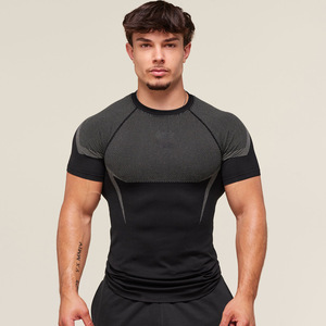 Custom Logo Print Workout Atletiek Tshirt Polyester Spandex 180 Gsm Gym Fitness Oversized T-Shirt Casual Sport T-Shirt Voor Mannen