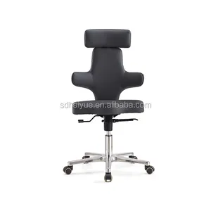 HY6033 הנמכר ביותר שחור עור מפוצל מסתובבת משרד כיסא עם משענת