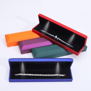 Custom <b>LED</b> Jewelry Box Low MOQ Wholesale Luxury Rectangle Jewelry Packaging Box with <b>LED</b> Light Necklace Bracelet Display Box - Product Image 2