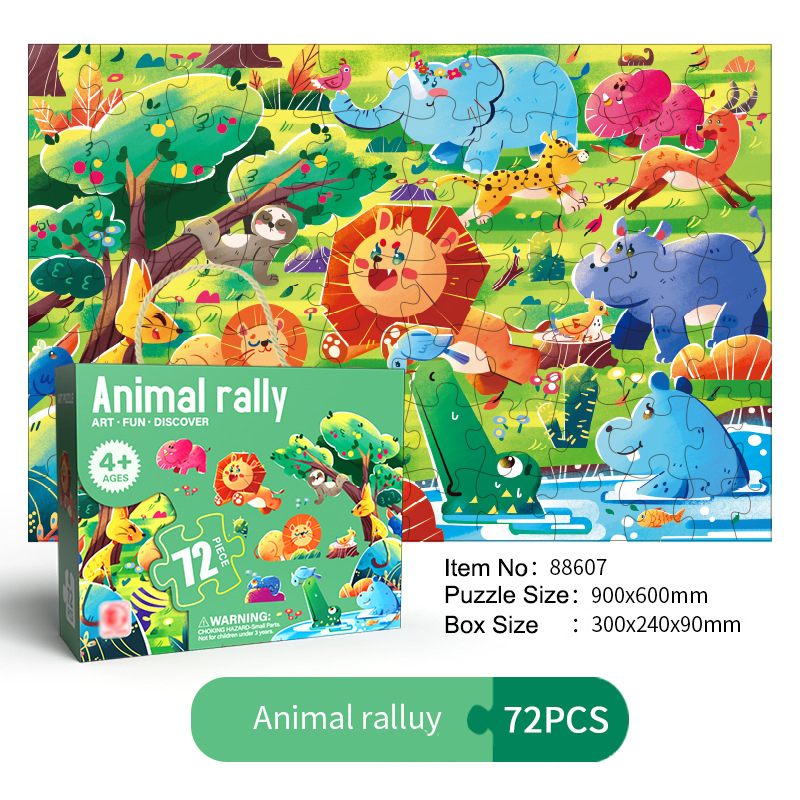 72pcs Animal Rally