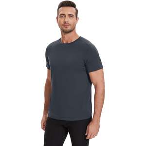 T-shirt personnalisé pour homme en viscose de bambou, léger, à manches courtes, chemise de nuit classique, vêtements de détente doux, tailles S-XXL - Product Image 1