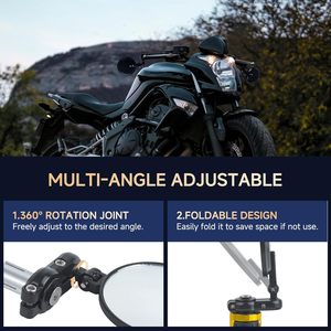 Rétroviseurs de guidon en aluminium pour moto, pliables de 3 pouces, 7/<span class=keywords><strong>8</strong></span> pouces, pour MSX125 CB500F Yamaha <span class=keywords><strong>MT</strong></span>-03 <span class=keywords><strong>MT</strong></span>-07 <span class=keywords><strong>MT</strong></span>-09 <span class=keywords><strong>MT</strong></span>-10 Kawasaki Z125 - Product Image 3
