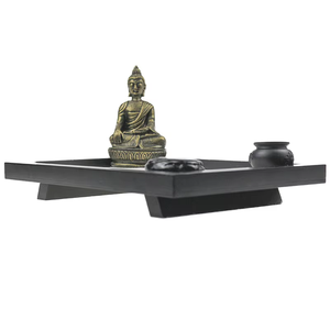 Venta al por mayor escritorio Zen jardín con estatua de <span class=keywords><strong>Buda</strong></span> ornamento Micro paisaje DIY Zen jardín Kit para decoración de oficina en casa - Product Image 5