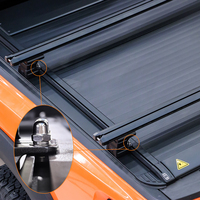 Accesorios 4x4 todoterreno, persiana enrollable de aluminio duro, cubierta de cama de camión para Toyota Hilux Ram GMC Ford Nissan, barra transversal de cama