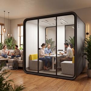 定制6人办公舱工作空间隐私隔音会议室电话预制办公舱 - Product Image 5